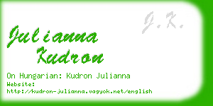 julianna kudron business card